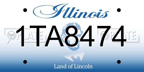 1TA8474 Illinois License Plate