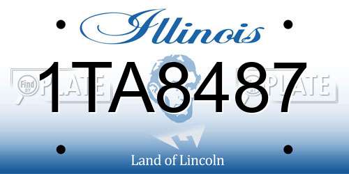 1TA8487 Illinois License Plate