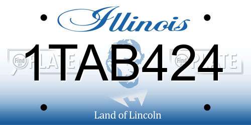 1TAB424 Illinois License Plate