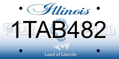 1TAB482 Illinois License Plate