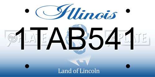 1TAB541 Illinois License Plate