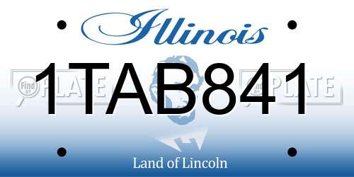 1TAB841 Illinois License Plate