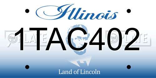 1TAC402 Illinois License Plate