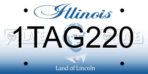 1TAG220 Illinois License Plate