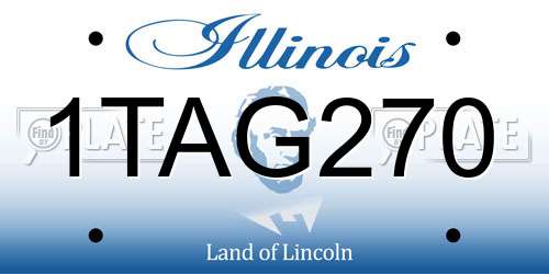 1TAG270 Illinois License Plate