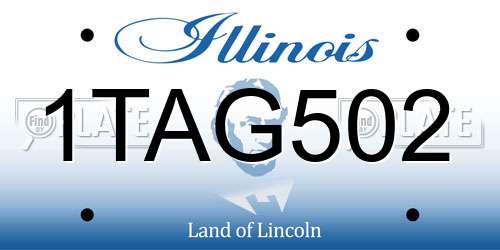 1TAG502 Illinois License Plate