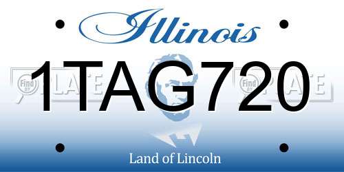 1TAG720 Illinois License Plate