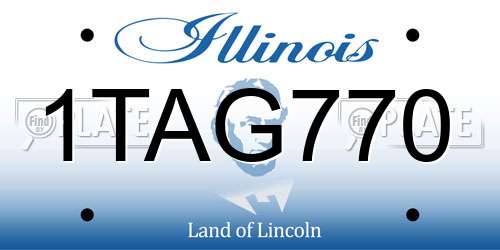 1TAG770 Illinois License Plate