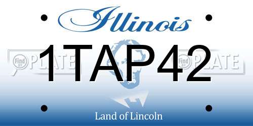 1TAP42 Illinois License Plate