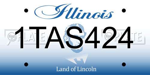 1TAS424 Illinois License Plate
