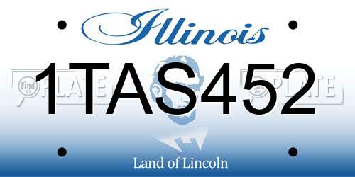 1TAS452 Illinois License Plate