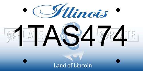 1TAS474 Illinois License Plate