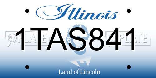 1TAS841 Illinois License Plate