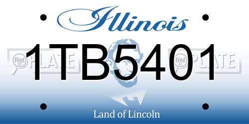 1TB5401 Illinois License Plate