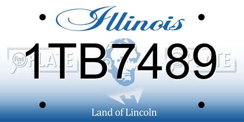 1TB7489 Illinois License Plate