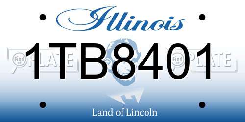1TB8401 Illinois License Plate