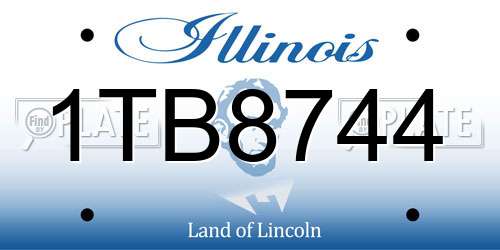 1TB8744 Illinois License Plate
