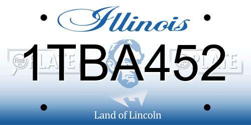 1TBA452 Illinois License Plate