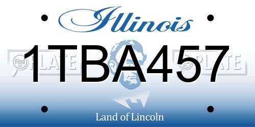 1TBA457 Illinois License Plate
