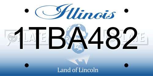 1TBA482 Illinois License Plate