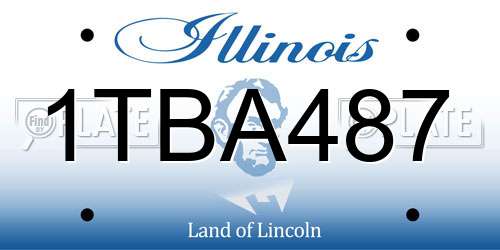 1TBA487 Illinois License Plate