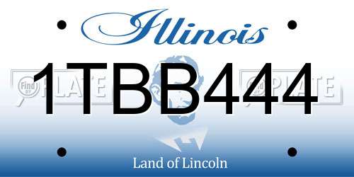1TBB444 Illinois License Plate