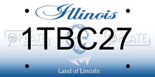 1TBC27 Illinois License Plate