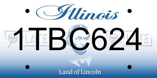 1TBC624 Illinois License Plate