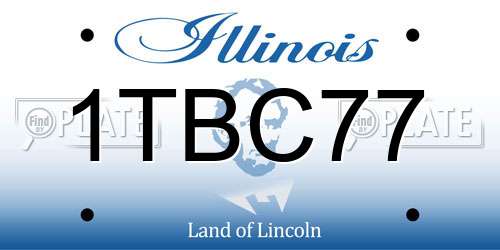 1TBC77 Illinois License Plate