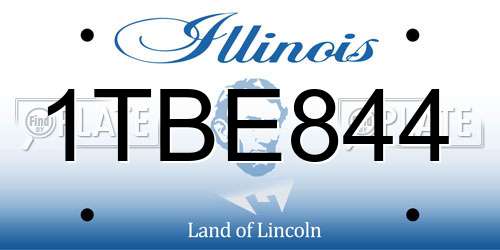1TBE844 Illinois License Plate