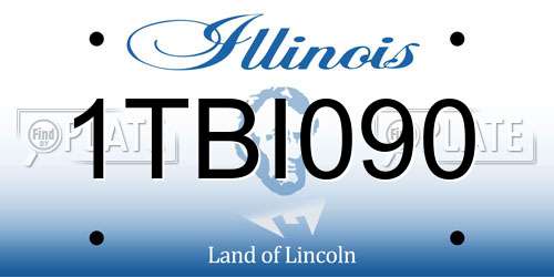 1TBI090 Illinois License Plate