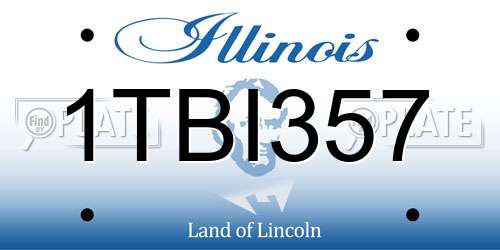 1TBI357 Illinois License Plate