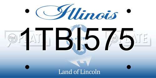 1TBI575 Illinois License Plate