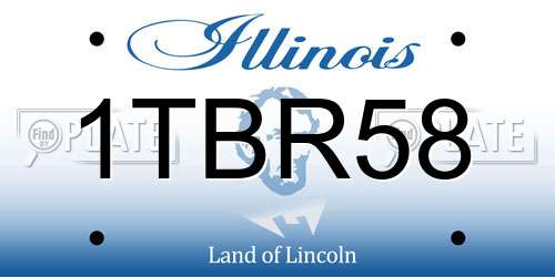 1TBR58 Illinois License Plate