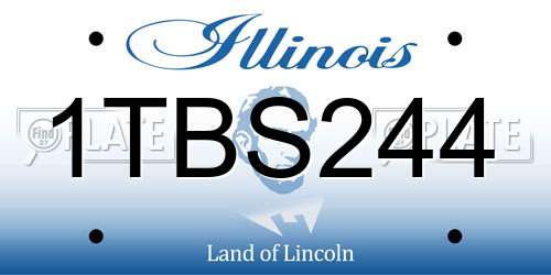 1TBS244 Illinois License Plate