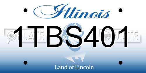 1TBS401 Illinois License Plate