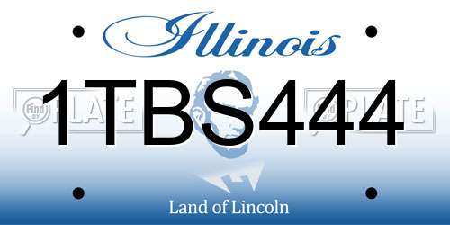 1TBS444 Illinois License Plate