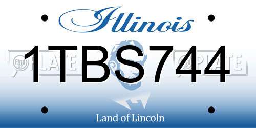 1TBS744 Illinois License Plate