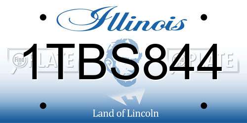 1TBS844 Illinois License Plate