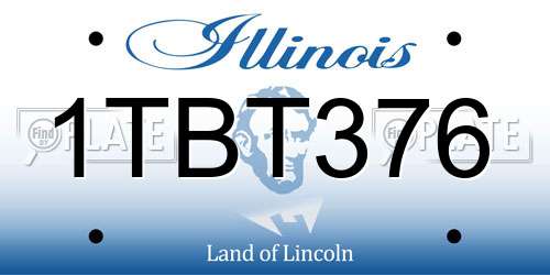 1TBT376 Illinois License Plate