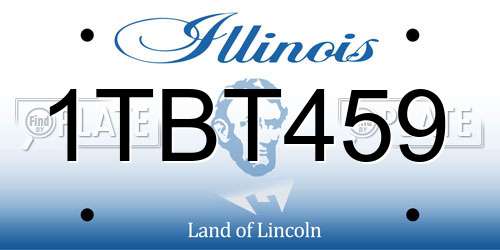 1TBT459 Illinois License Plate