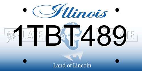 1TBT489 Illinois License Plate