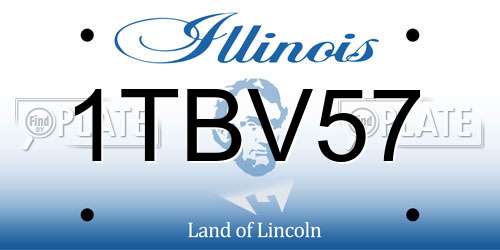 1TBV57 Illinois License Plate