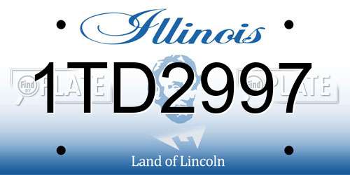 1TD2997 Illinois License Plate