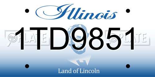 1TD9851 Illinois License Plate