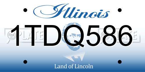 1TDQ586 Illinois License Plate