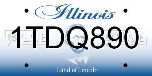 1TDQ890 Illinois License Plate
