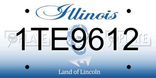 1TE9612 Illinois License Plate