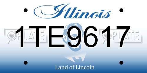 1TE9617 Illinois License Plate