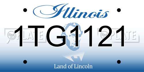 1TG1121 Illinois License Plate